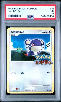 2009 POKEMON RUMBLE #15 RATTATA PSA 5 - Image 1