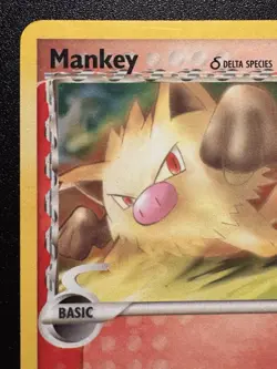 Mankey 70/110 EX Holon Phantoms Pokemon Card Reverse Holo Foil Rare LP - Image 3