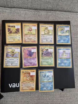 9x holo Rare and 1 rare Vintage Pokemon Card Bundle Joblot Collection - Image 1