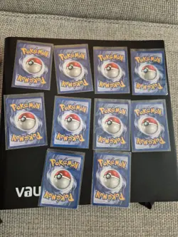 9x holo Rare and 1 rare Vintage Pokemon Card Bundle Joblot Collection - Image 3
