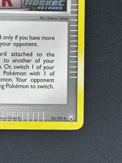 Pow! Hand Extension 85/109 EX Team Rocket Returns Reverse Holo Pokemon Card LP - Image 3