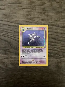 Haunter #6/62 - Fossil - Holo Rare - Pokemon TCG - Ink Stain - Misprint - Image 1