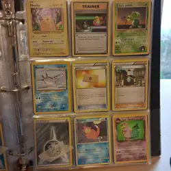 Pokemon TCG Evolutions & Team Rocket Lot of 9, Pikachu, Erika's Oddish, Mantine - Image 1