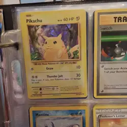 Pokemon TCG Evolutions & Team Rocket Lot of 9, Pikachu, Erika's Oddish, Mantine - Image 2