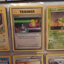 Pokemon TCG Evolutions & Team Rocket Lot of 9, Pikachu, Erika's Oddish, Mantine - Image 3