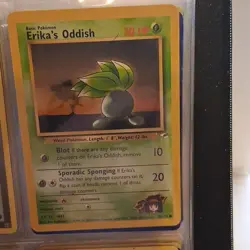 Pokemon TCG Evolutions & Team Rocket Lot of 9, Pikachu, Erika's Oddish, Mantine - Image 4