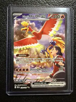 Pokemon TCG Destined Rivals Ethan's Ho-Oh EX Full Art Card 209/182 MINT - Image 1