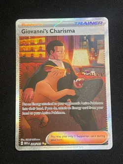 Pokemon Giovanni's Charisma Special Illustration Rare SV: 151 204/165 NM - Image 1