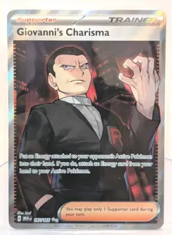Giovanni's Charisma SR 197/165 Ultra Rare Pokemon Scarlet & Violet 151 NM - Image 1