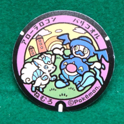 Alolan Vulpix Mr. Rime Pokemon Manhole Type Seal Sticker Nintendo Japanese F/S - Image 1