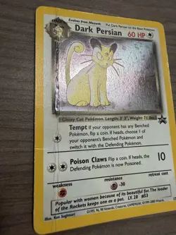 Pokemon TCG Dark Persian Black Star Promo 17 WoTC Holo HP Condition - Image 3