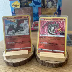 Set of Both Radiant Charizard Pokemon Cards NM Condition Radiant Rare Pack Fresh - Image 1
