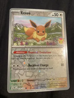 Pokemon TCG Eevee 2025 Day Promo Mint Reverse Holo Card 074/131 - Image 1
