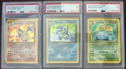 Charizard Blastoise Venusaur Base Set Unlimited PSA 5 Set (Pokemon TCG, 1999) - Image 1