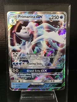 Pokemon TCG Primarina GX SM Base Set Ultra Rare Holo 42/149 - Image 1