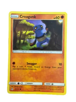 New: 2018 Pokemon TCG Croagunk 63 Sm-Forbidden Light Regular Common - Image 1