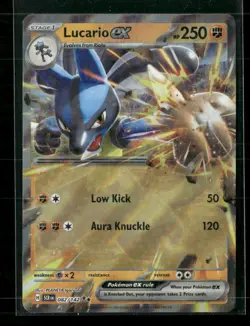 Lucario ex 82/142 Double Rare Stellar Crown Pokemon Holo Near Mint - Image 1