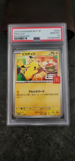 2025 POKEMON JPN M-P PROMO MCDONALD'S #020 PIKACHU PSA 10 - Image 1