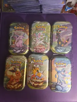 Pokemon TCG Scarlet & Violet Prismatic Evolutions Sealed Mini Tin -- Lot Of 6 - Image 1