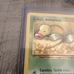 Erika’s Bellsprout 76/132 1st Edition Gym Heroes Mp Pokemon Card OC NICE SEE PIC - Image 3