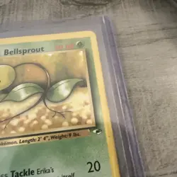 Erika’s Bellsprout 76/132 1st Edition Gym Heroes Mp Pokemon Card OC NICE SEE PIC - Image 4