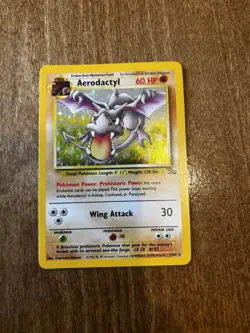 Pokemon TCG Aerodactyl Fossil Holo Rare 1/62 60 HP 1999 Wizards of the Coast - Image 1