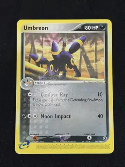 Umbreon 24/100 Sandstorm Non-Holo Vintage Pokemon Card 2003 - Image 2