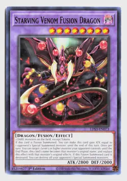Starving Venom Fusion Dragon LDS3-EN073 1st Edition Common LP - Image 1