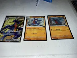 Cynthia’s Garchomp Ex 204 Black Star Promo, Gible, Gabite Cosmos Holo 3 Card Set - Image 1