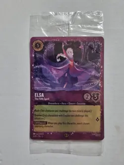 DISNEY LORCANA TCG PROMO ELSA THE FIFTH SPIRIT SEALED 6/P3 FOIL CARD - Image 1