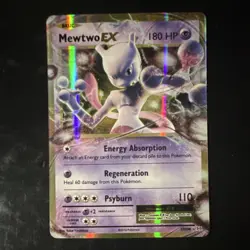 Pokemon Mewtwo EX Evolutions 52/108 Ultra Rare Holo 180 HP Psyburn 110 Card - Image 1