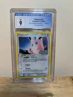 CGC 9 Wigglytuff 13/100 REVERSE HOLO EX Crystal Guardians Pokemon Card - Image 1