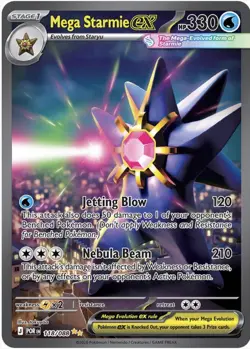 Mega Starmie EX Pokemon Card 330 HP Jetting Blow Nebula Beam 118/088 - Image 2