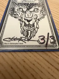 MTG Christopher Rush Autographed Token Cards - Angel, Beast, and Bear - Image 4