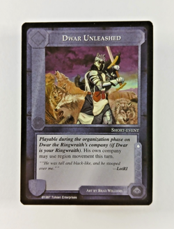 Dwar Unleashed - Middle Earth CCG card (1997 ICE) MECCG Lidless Eye LotR - Image 1