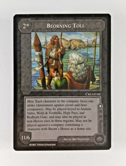 Beorning Toll - Middle Earth CCG card (1997 ICE) MECCG Lidless Eye Hazard LotR - Image 1