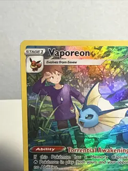 Pokemon TCG 2022 Brilliant Stars Vaporeon Trainer Gallery Rare Card TG02/TG30 - Image 3