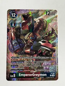 Digimon Card Game EmperorGreymon Alt Art P-185 World Convergence BT21 Promo - Image 1