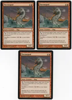 Thermopod x3 3x 2006 Coldsnap Red Common Snow Creature MTG NM AZ1 - Image 1