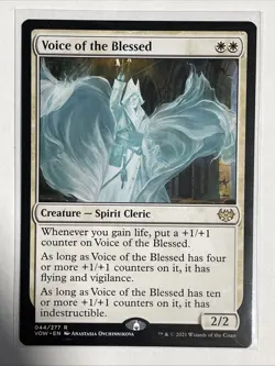 1x Voice of the Blessed NM-Mint, English Innistrad: Crimson Vow MTG Magic - Image 1