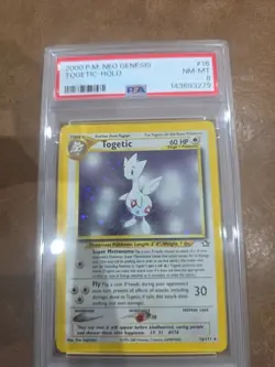 Pokemon PSA 8 Graded TCG Neo Genesis HOLO Togetic - Image 1
