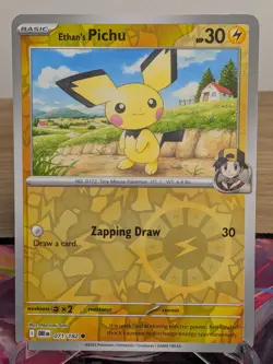 ETHAN'S PICHU 071/182 COMMON DESTINED RIVALS POKEMON REVERSE HOLO NM - Image 1