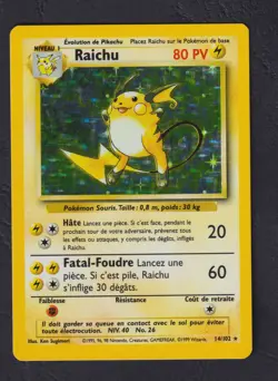Pokemon - Raichu (BS 14) - Set de Base - MINT/NMINT - FR - Image 1