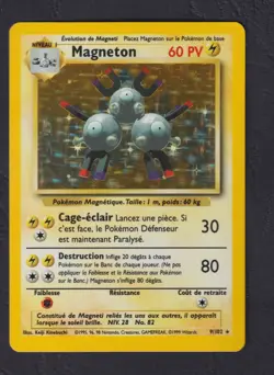 Pokemon - Magneton (BS 9) - Set de Base - MINT/NMINT - FR - Image 1