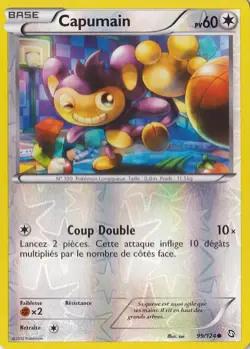 Capumain Reverse-Noir&Blanc-Dragons Exaltes-99/124-Carte Pokemon Francaise - Image 1