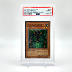 Yu-Gi-Oh! "Man-Eater Bug' 1st Edition LOB-108 GEM MINT PSA 10 (POP 88) Vintage - Image 1