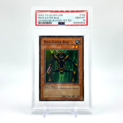 Yu-Gi-Oh! "Man-Eater Bug' 1st Edition LOB-108 GEM MINT PSA 10 (POP 88) Vintage - Image 2