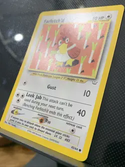 Pokemon TCG Farfetch'd Neo Revelation Card 43/64 Vintage 2000 Miki Tanaka - Image 2