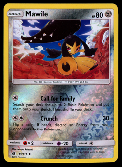 Pokemon Card Crimson Invasion Mawile 64/111 Reverse Holo Uncommon - NM - Image 1