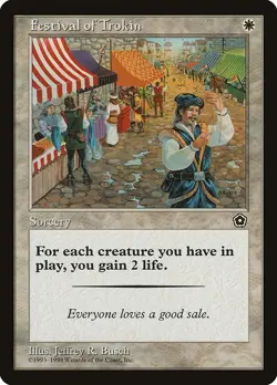 Festival of Trokin 1x MtG Portal Second Age SP/NM - Image 1